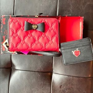 Adorable Betsey Johnson wristlet and card holder